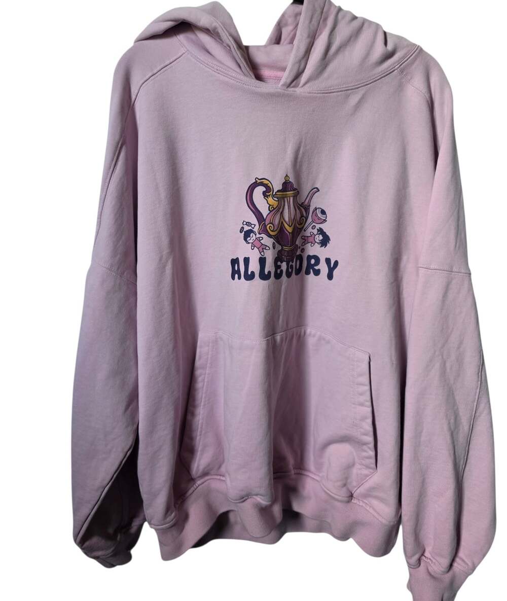 Allegory Pink Heavy Weight Graphic Unisex Hoodie Mens XL Womens 1X